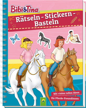 Cover des Buches „Bibi & Tina •  Rätseln - Stickern - Basteln“