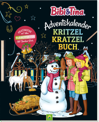 Bibi & Tina - Adventskalender Kritzel-Kratzel Buch Cover des Buches „Bibi & Tina - Adventskalender Kritzel-Kratzel Buch“