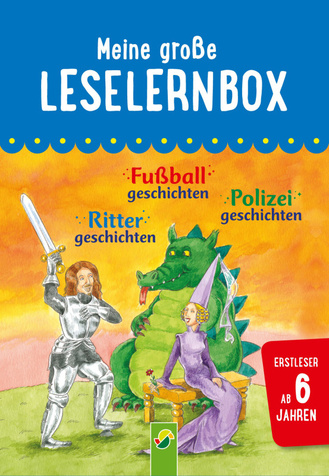 Cover des Buches „Meine große Leselernbox - Ritter-, Fußball-, Polizeigeschichten“