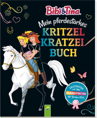 Cover des Buches „Bibi & Tina - Mein pferdestarkes Kritzel-Kratzel-Buch“