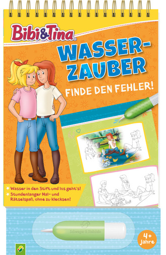 Bibi & Tina Wasserzauber Finde den Fehler. Einfach mit Wasser malen Cover des Buches „Bibi & Tina Wasserzauber Finde den Fehler. Einfach mit Wasser malen“
