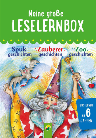 Meine große Leselernbox: Spuk-, Zauberer- und Zoogeschichten, Cover des Buches „Meine große Leselernbox: Spuk-, Zauberer- und Zoogeschichten,“