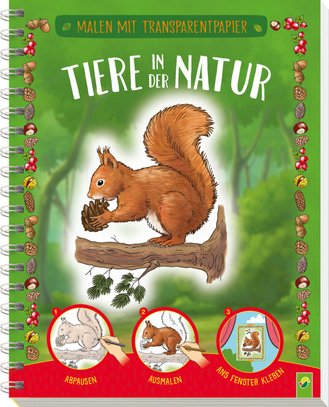 Cover des Buches „Malen mit Transparentpapier - Tiere in der Natur“